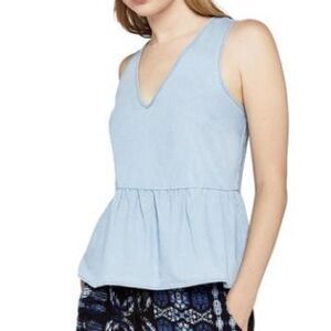 BCBGeneration Sleeveless Ruffle Pullover Top